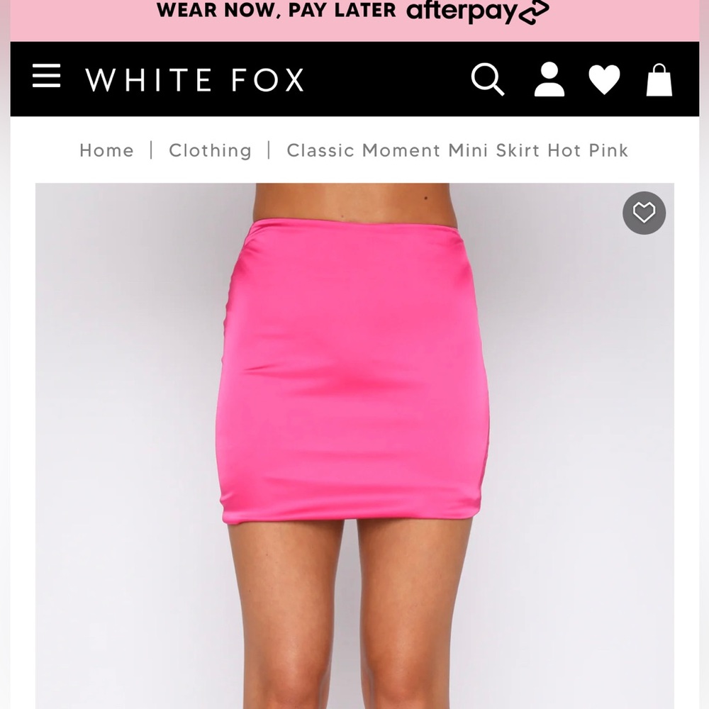 Hot Pink Mini skirt White Fox Boutique